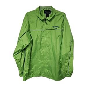 i5 Apparel Jacket Mens Large Neon Green Windbreaker Zip Mesh Lined Beaufort, SC